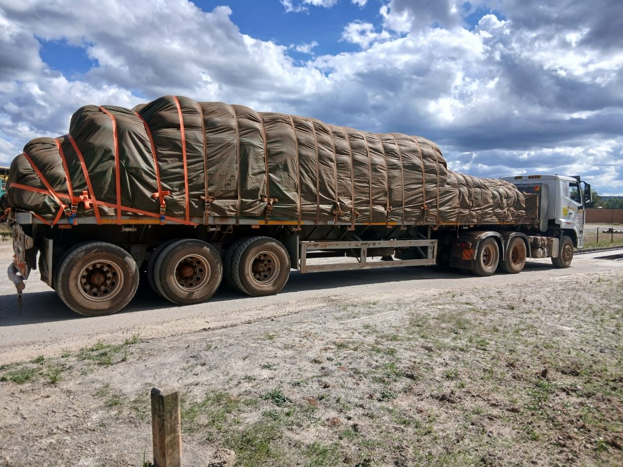 Loaded truck leaving for market